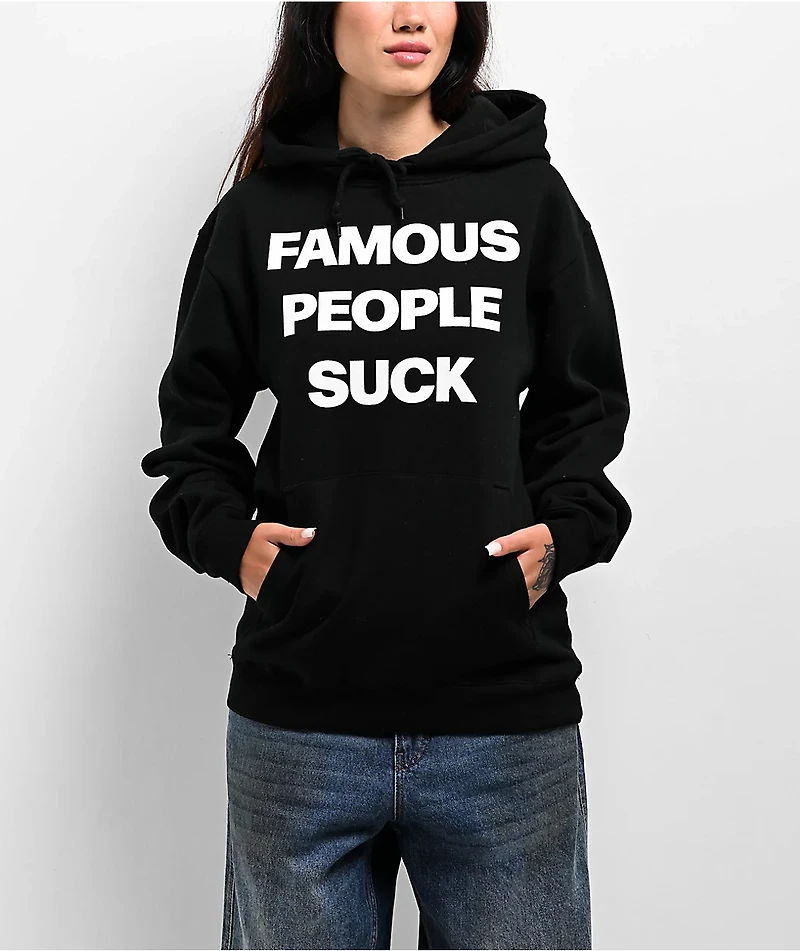 Famous Stars & Straps People Suck Black Hoodie