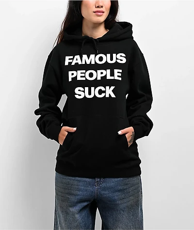 Famous Stars & Straps People Suck Black Hoodie