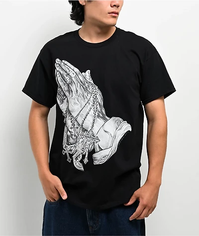 Famous Stars & Straps Praying Hands Black T-Shirt