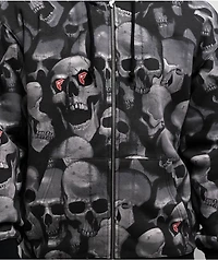 Famous Stars & Straps Skulls Black Zip Hoodie