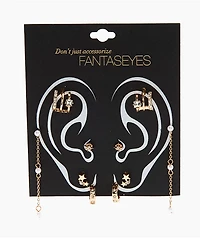 Fantas Eyes Elevate Gold Ear Stack Earring Set