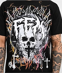 Father Forgive Me Skull Cross Black T-Shirt