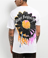 Father Forgive Me Sunflower White T-Shirt