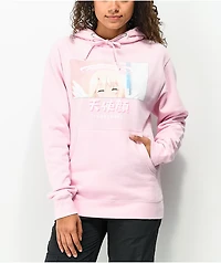 Femmemute Angel Face Pink Hoodie