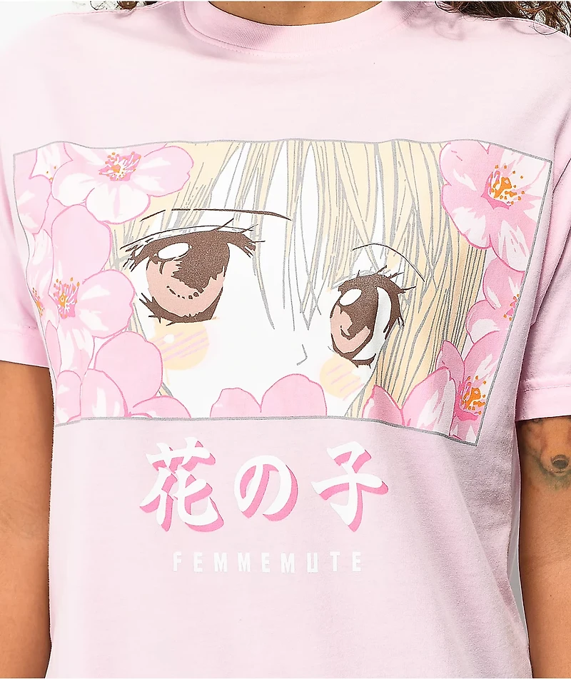 Femmemute Flower Child Pink T-Shirt