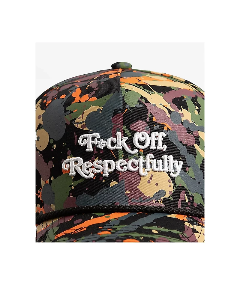 Field Grade Respectfully Autumn Splatter & Black Snapback Hat
