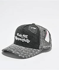 Field Grade Respectfully Shashiko Black Denim Snapback Hat