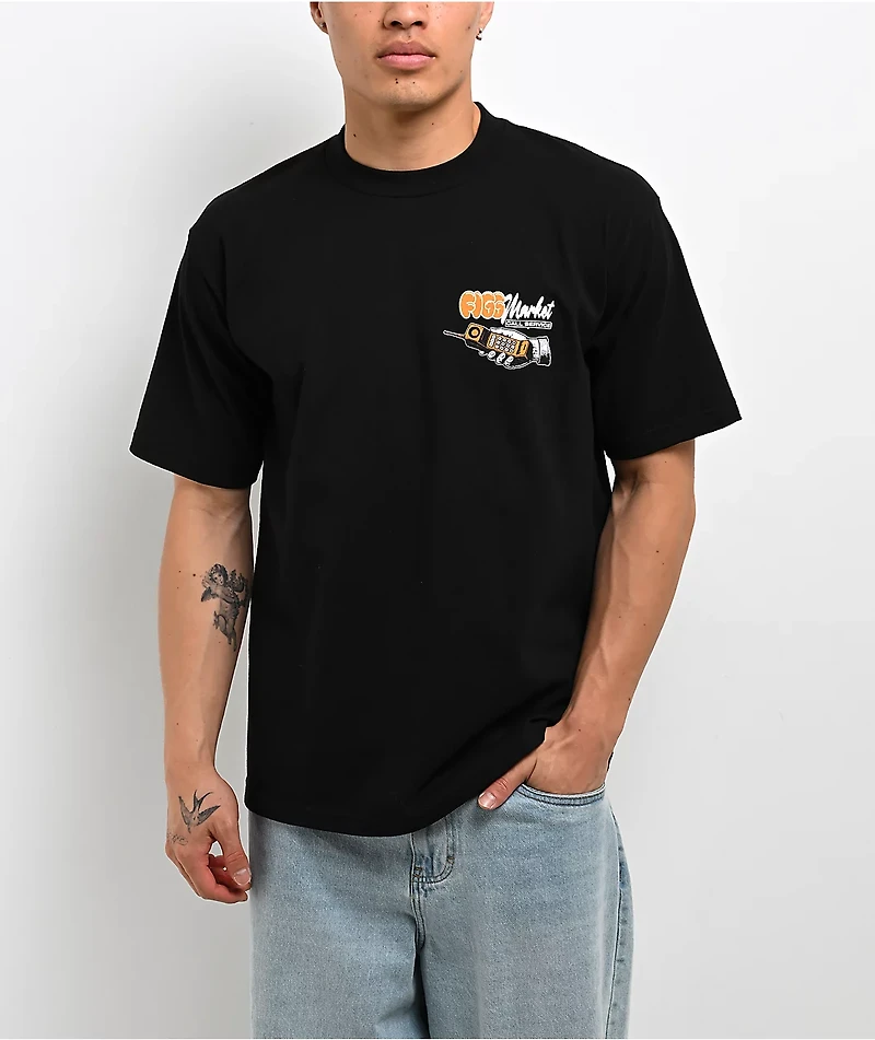 Figgmarket Mobile Black Heavyweight T-Shirt