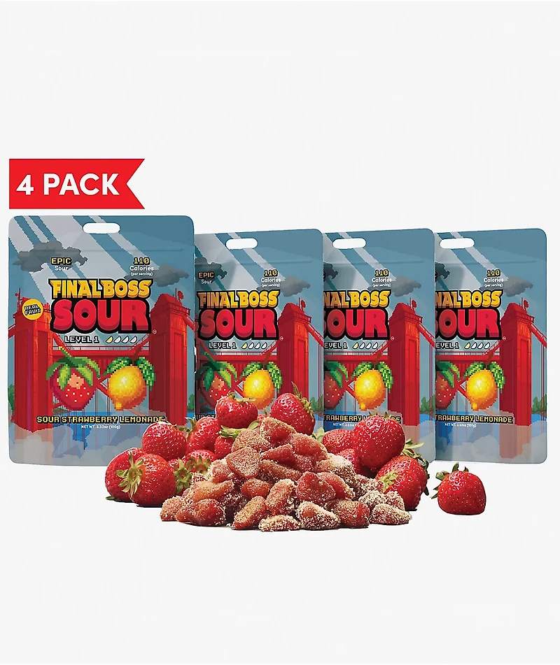 Final Boss Sour Level 1 Strawberry Lemonade Fruit Candy