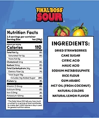 Final Boss Sour Level 1 Strawberry Lemonade Fruit Candy