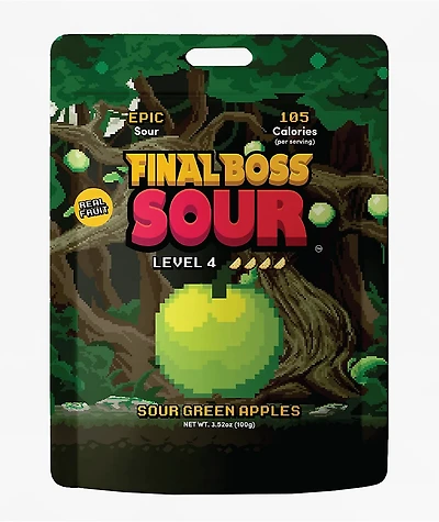 Final Boss Sour Level 4 Green Apple Fruit Candy