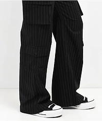 Fivestar General Low Rise Black Pinstripe Cargo Pants