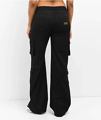 Fivestar General Low Rise Black Pinstripe Cargo Pants
