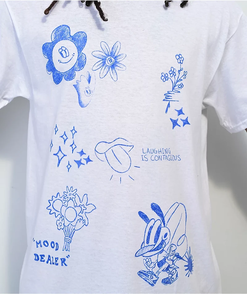 Floristry Studios Doodle White T-Shirt