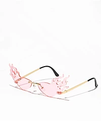 Fly Fire Tip Pink Sunglasses