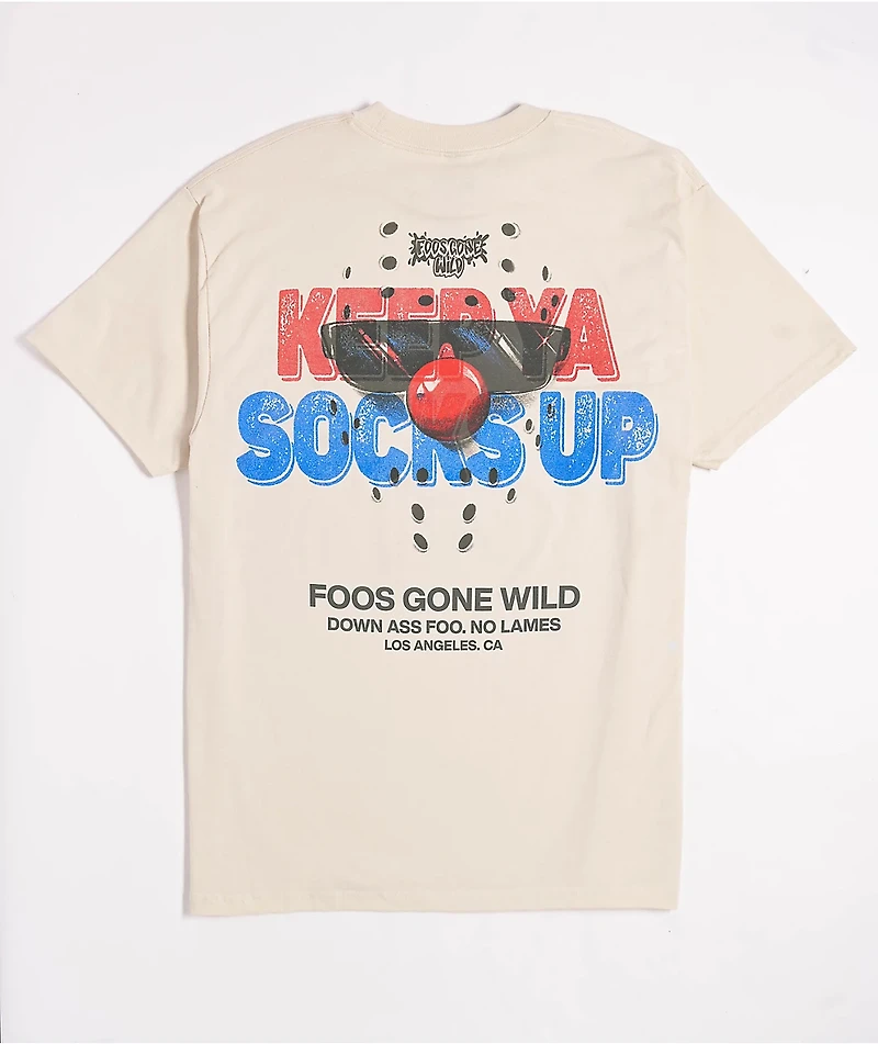 Foos Gone Wild Keep Ya Socks Up Natural T-Shirt