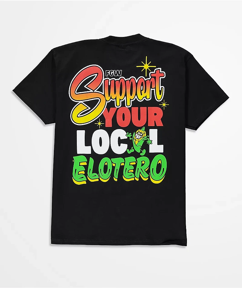 Foos Gone Wild Local Elotero Black T-Shirt