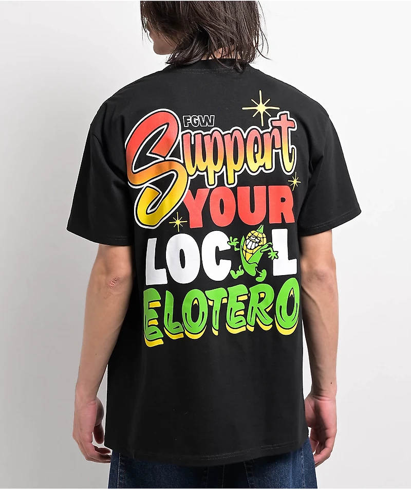 Foos Gone Wild Local Elotero Black T-Shirt