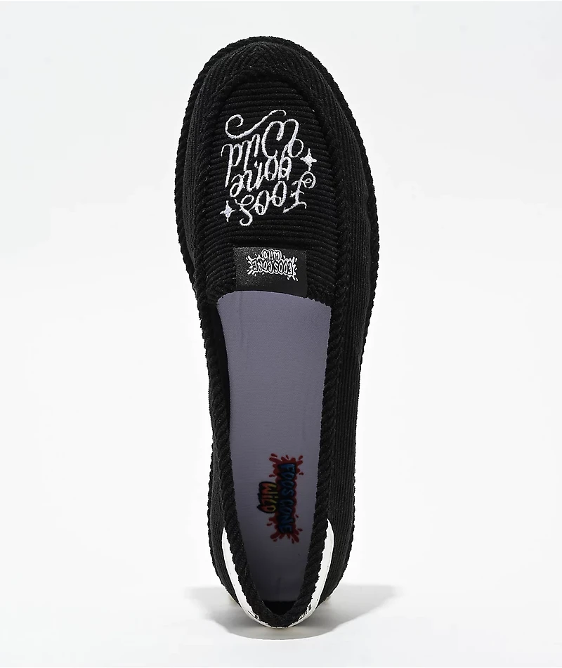 Foos Gone Wild Script Sick Black & White House Slippers