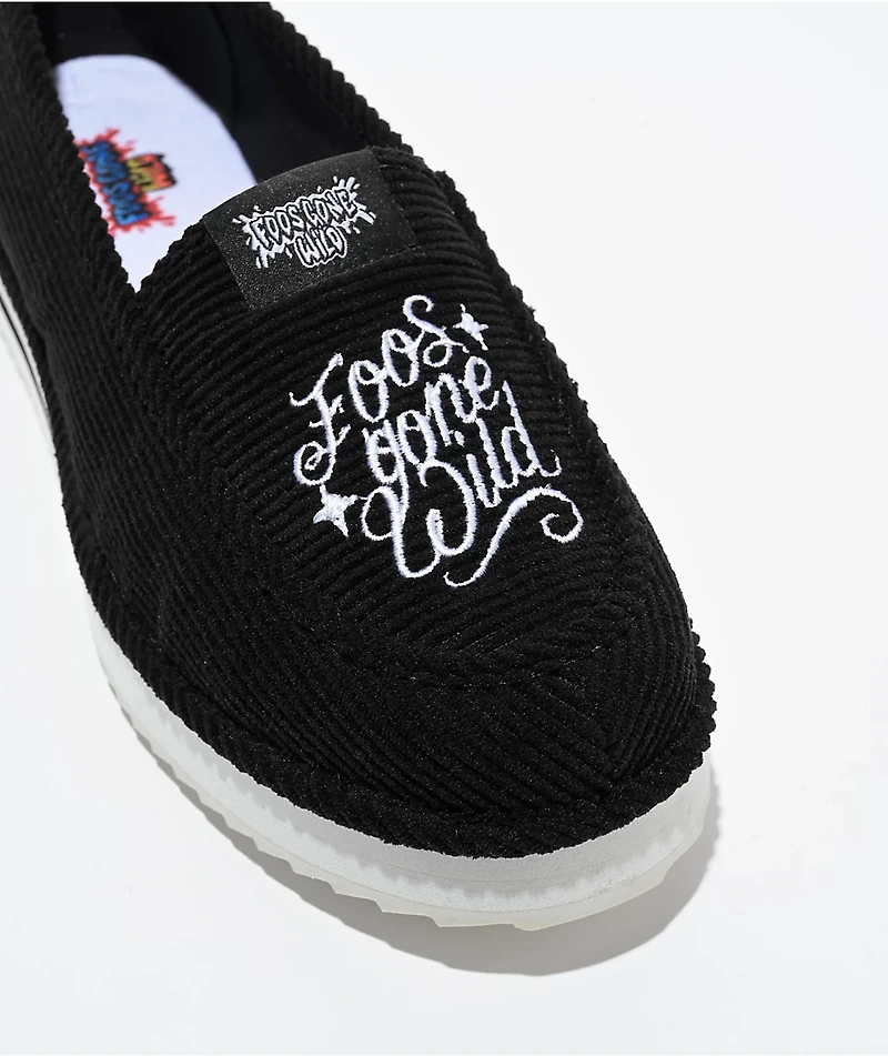 Foos Gone Wild Script Sick Black & White House Slippers