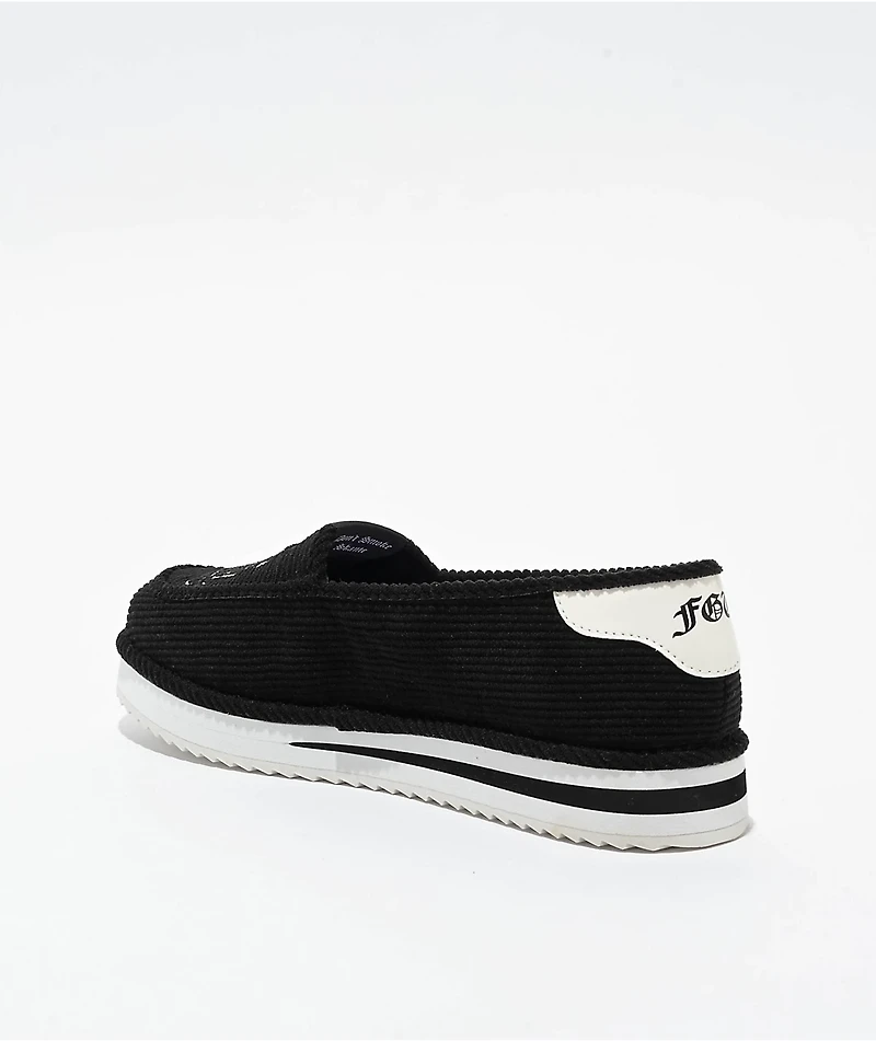 Foos Gone Wild Script Sick Black & White House Slippers
