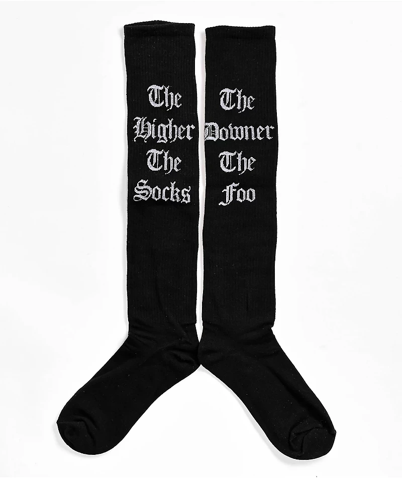 Foos Gone Wild The Downer Foo Black Crew Socks