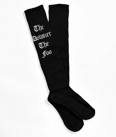 Foos Gone Wild The Downer Foo Black Crew Socks