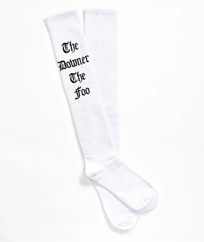Foos Gone Wild The Downer Foo White Crew Socks