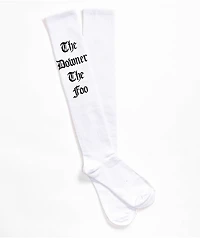 Foos Gone Wild The Downer Foo White Crew Socks