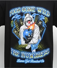 Foos Gone Wild x The Hundreds Bombed On Black T-Shirt