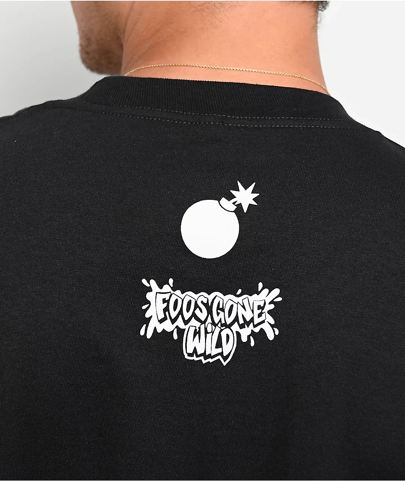 Foos Gone Wild x The Hundreds Bombed On Black T-Shirt