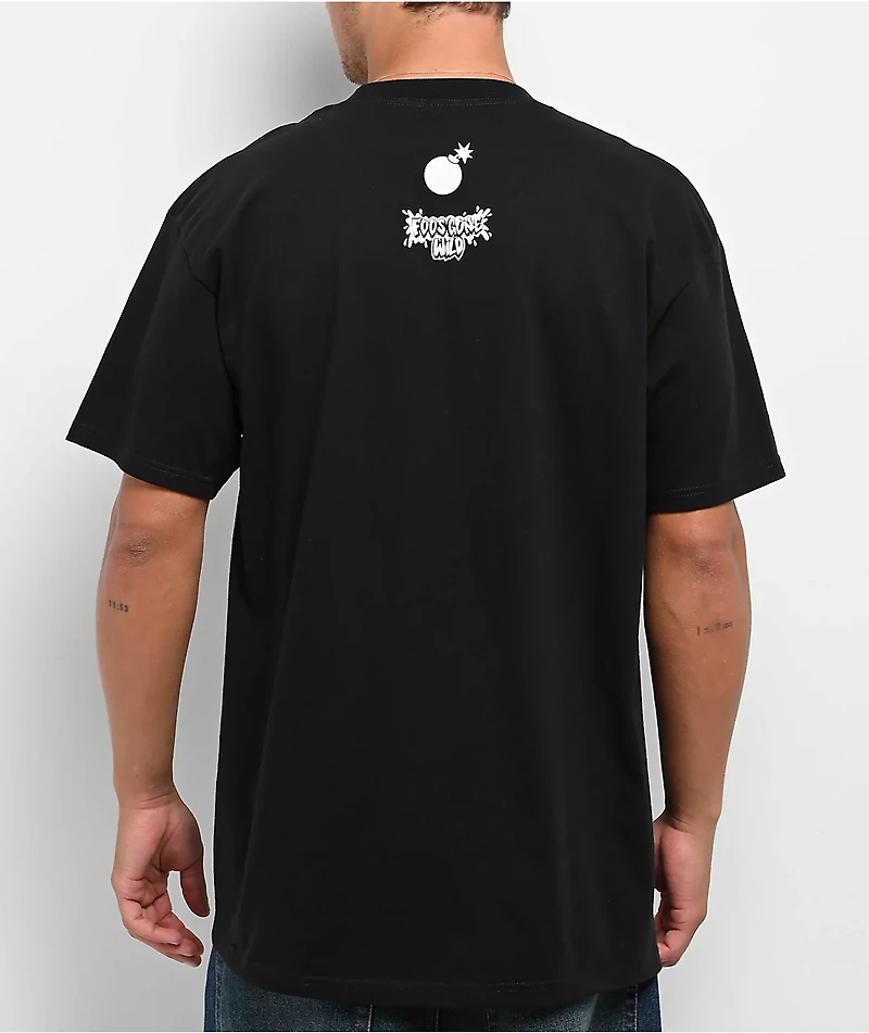 Foos Gone Wild x The Hundreds Bombed On Black T-Shirt