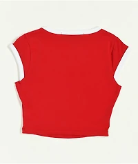 Ford x True Religion Crystal Mustang Aurora Red Crop T-Shirt