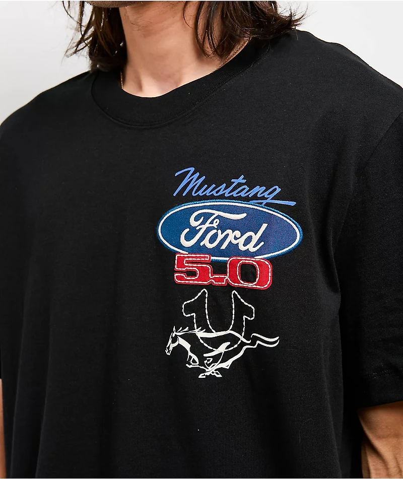 Ford x True Religion Mixed Logo Black Heavyweight T-Shirt