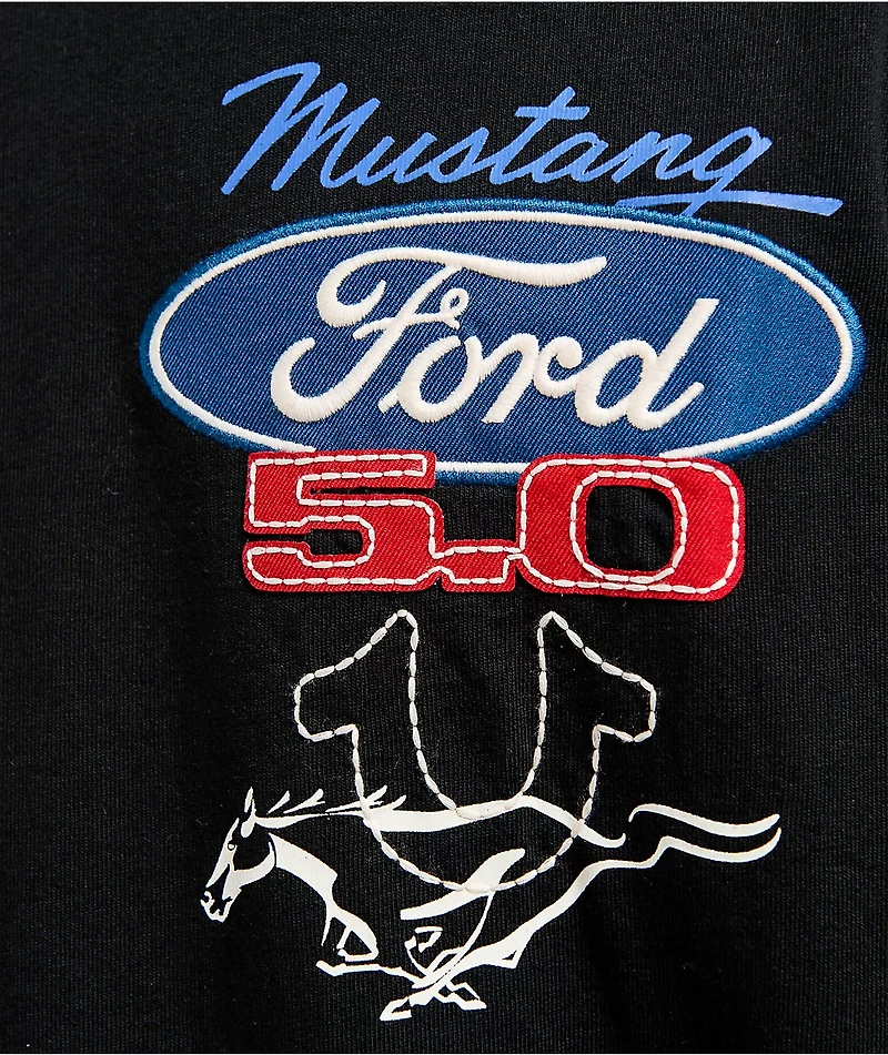 Ford x True Religion Mixed Logo Black Heavyweight T-Shirt