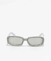 Forehead Silver Rhinestone Sunglasses