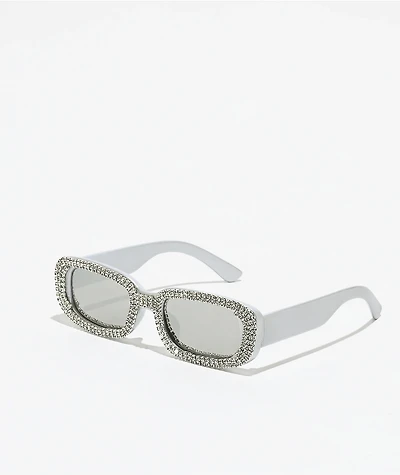 Forehead Silver Rhinestone Sunglasses