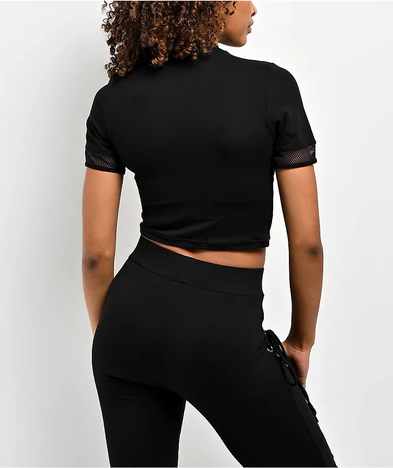 Forest Ink Winona Buckle Black Crop Top