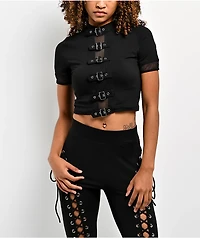 Forest Ink Winona Buckle Black Crop Top