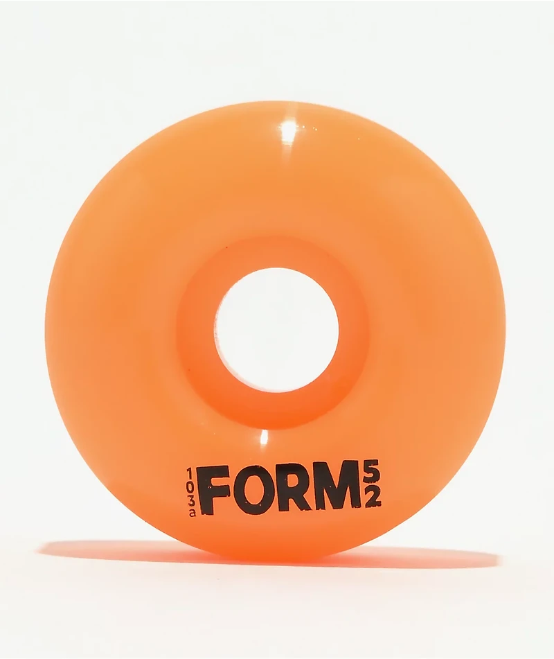 Form 103a Neon Orange Skateboard Wheels
