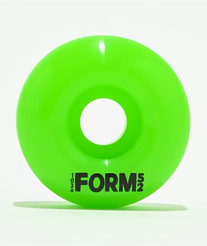 Form 52mm 103a Neon Green Skateboard Wheels