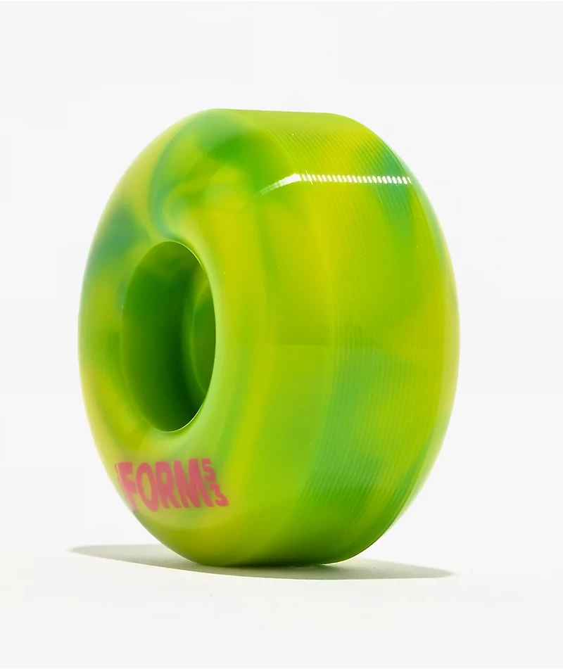 Form Rasta 53mm 103a Green & Yellow Swirl Skateboard Wheels