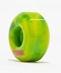 Form Rasta 53mm 103a Green & Yellow Swirl Skateboard Wheels