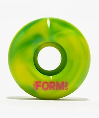 Form Rasta 53mm 103a Green & Yellow Swirl Skateboard Wheels
