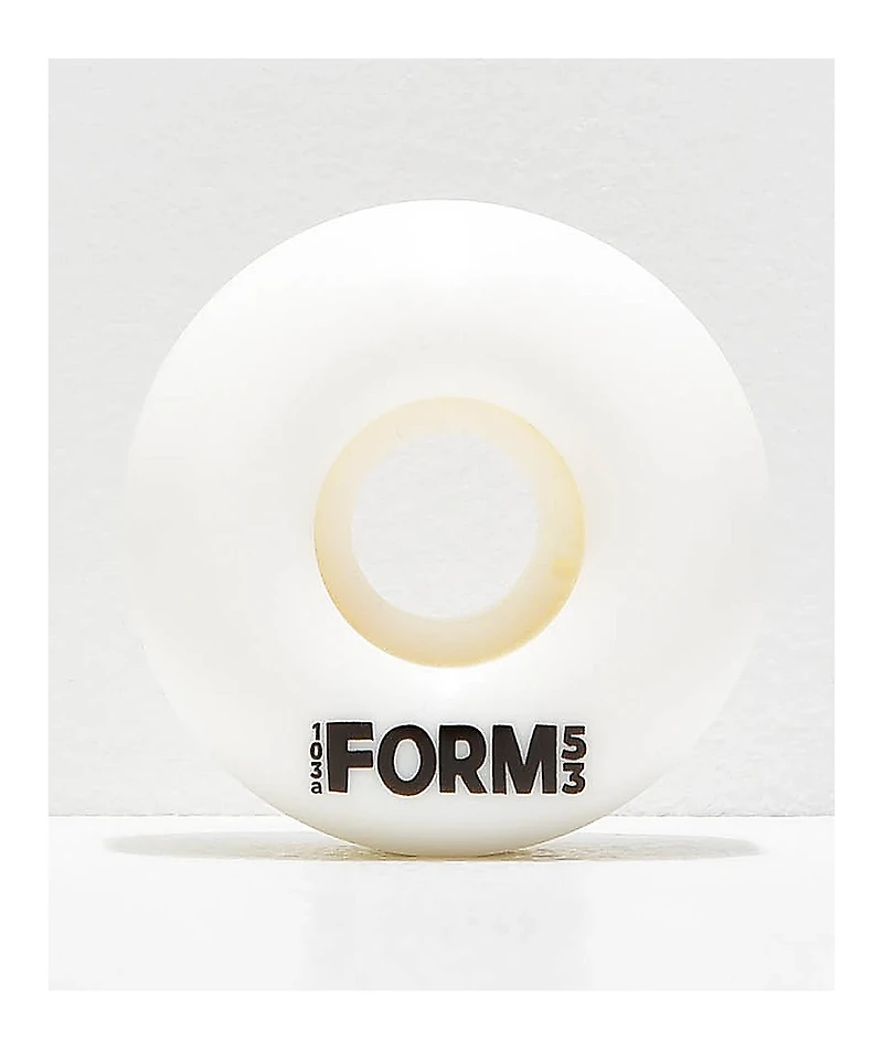 Form Solid White 53mm Skateboard Wheels