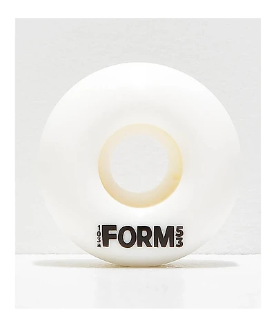 Form Solid White 53mm Skateboard Wheels