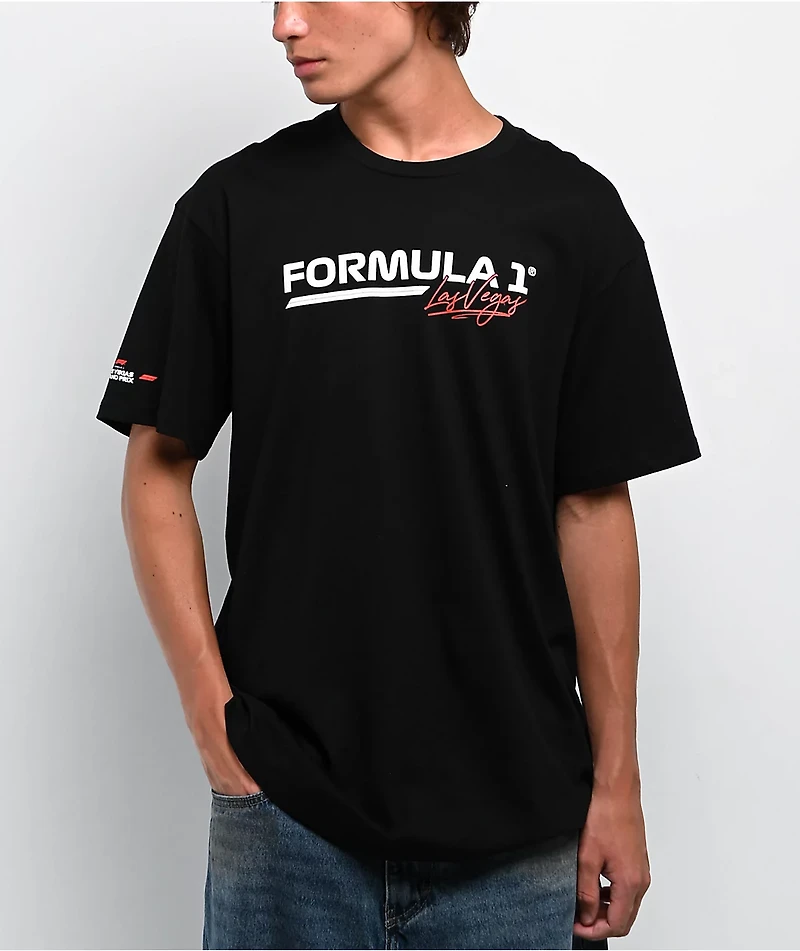 Formula 1 Las Vegas Grand Prix Lights Out Black T-Shirt