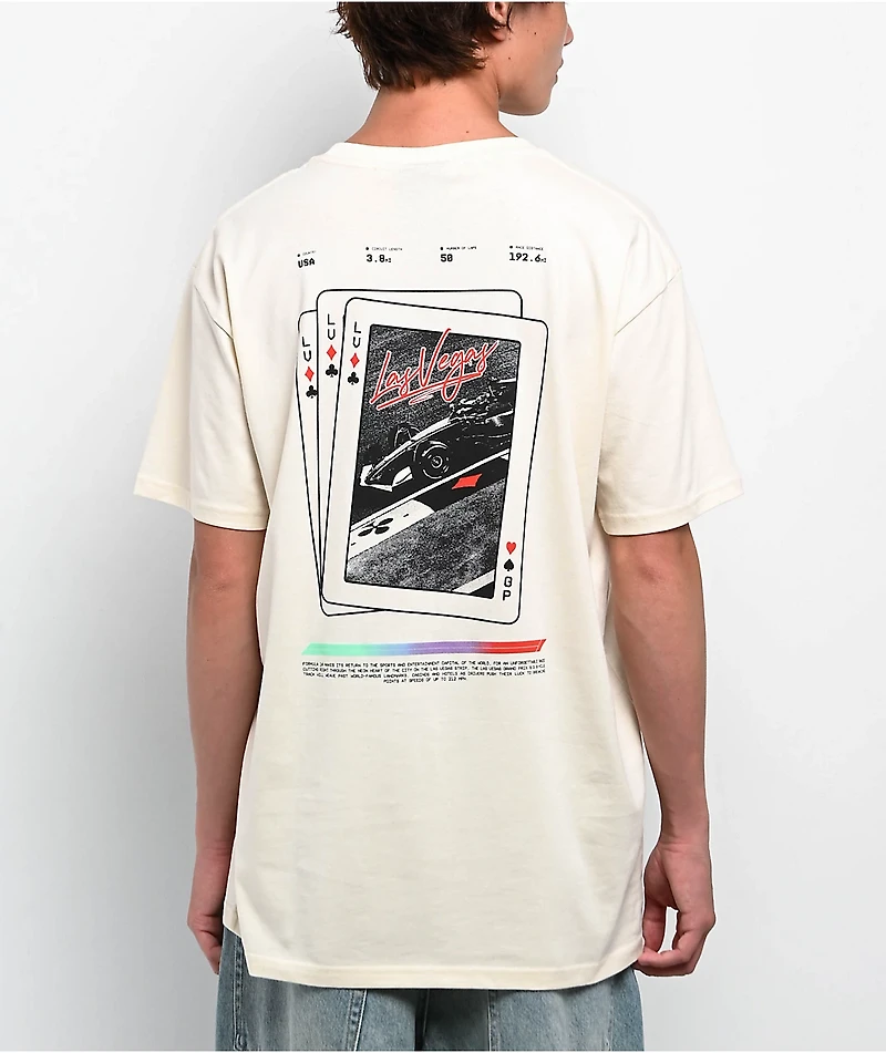 Formula 1 Las Vegas Grand Prix Three Of A Kind Natural T-Shirt