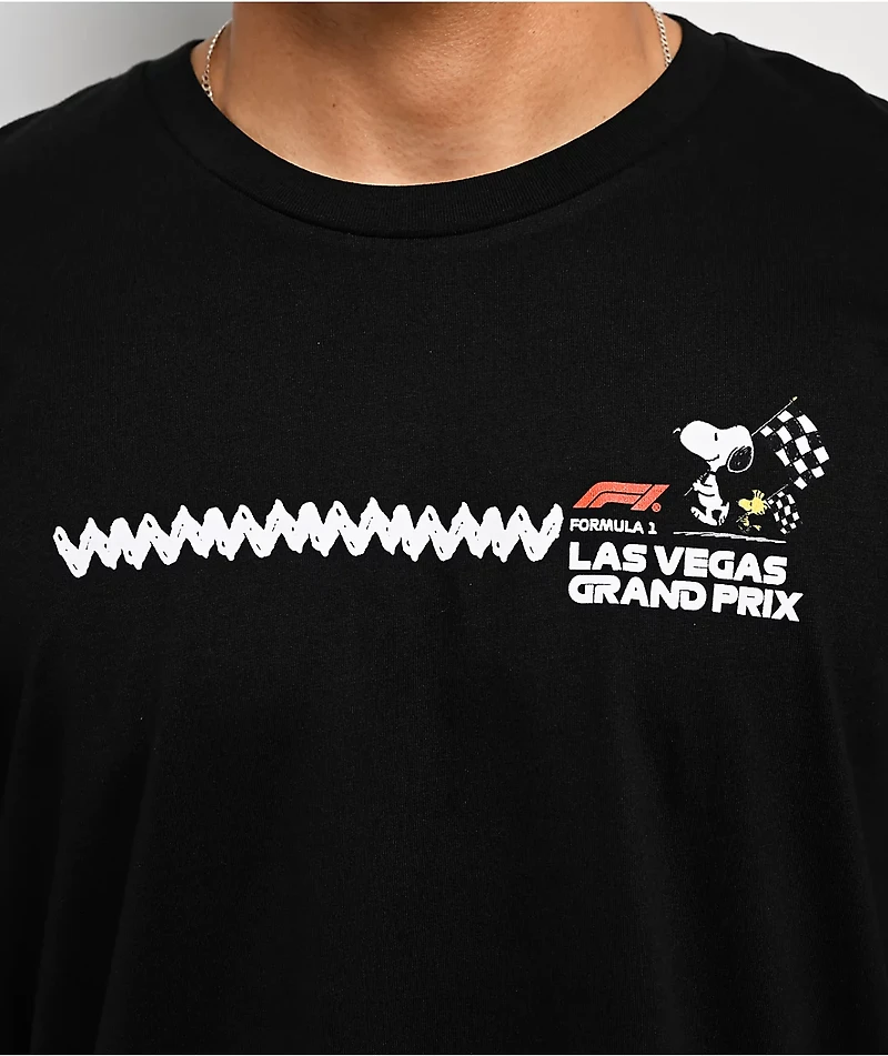 Formula 1 x Peanuts Full House Black T-Shirt
