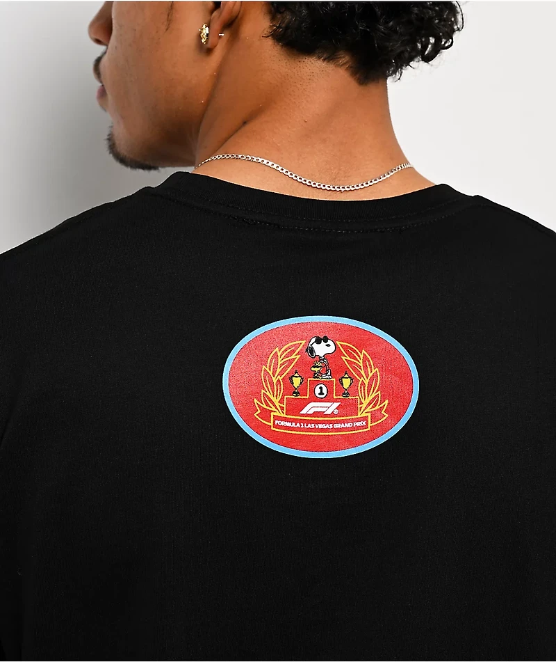 Formula 1 x Peanuts Podium Black T-Shirt